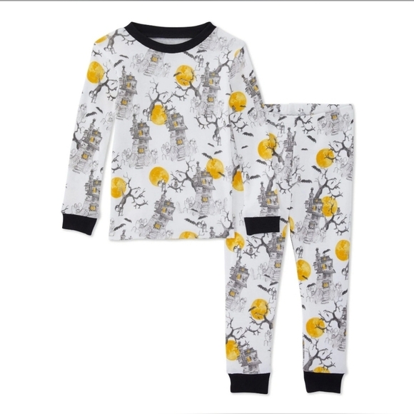 Burt's Bees Kids Other - Burt’s Bees Kids Halloween Haunted House Pajama Set Organic Cotton Sz 3T